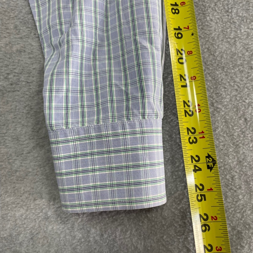 UNTUCKit Mens XL Long Sleeve Button Down Shirt Plaid Cotton Blue Green Cotton - Picture 8 of 13